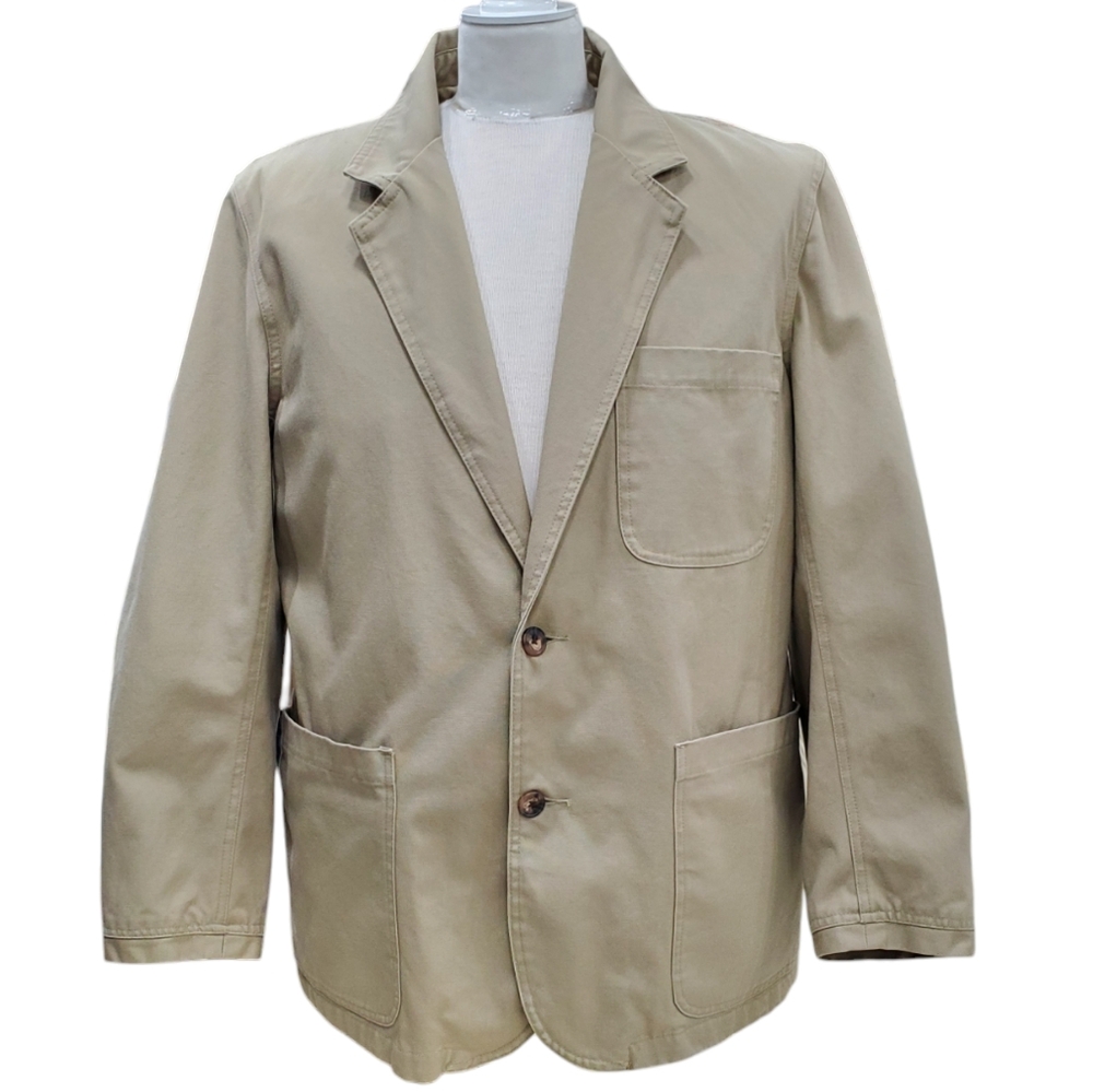 Duluth Trading Co tradesmen canvas jacket men's large tan rugged work wear